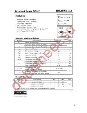 IRLR110ATM datasheet  